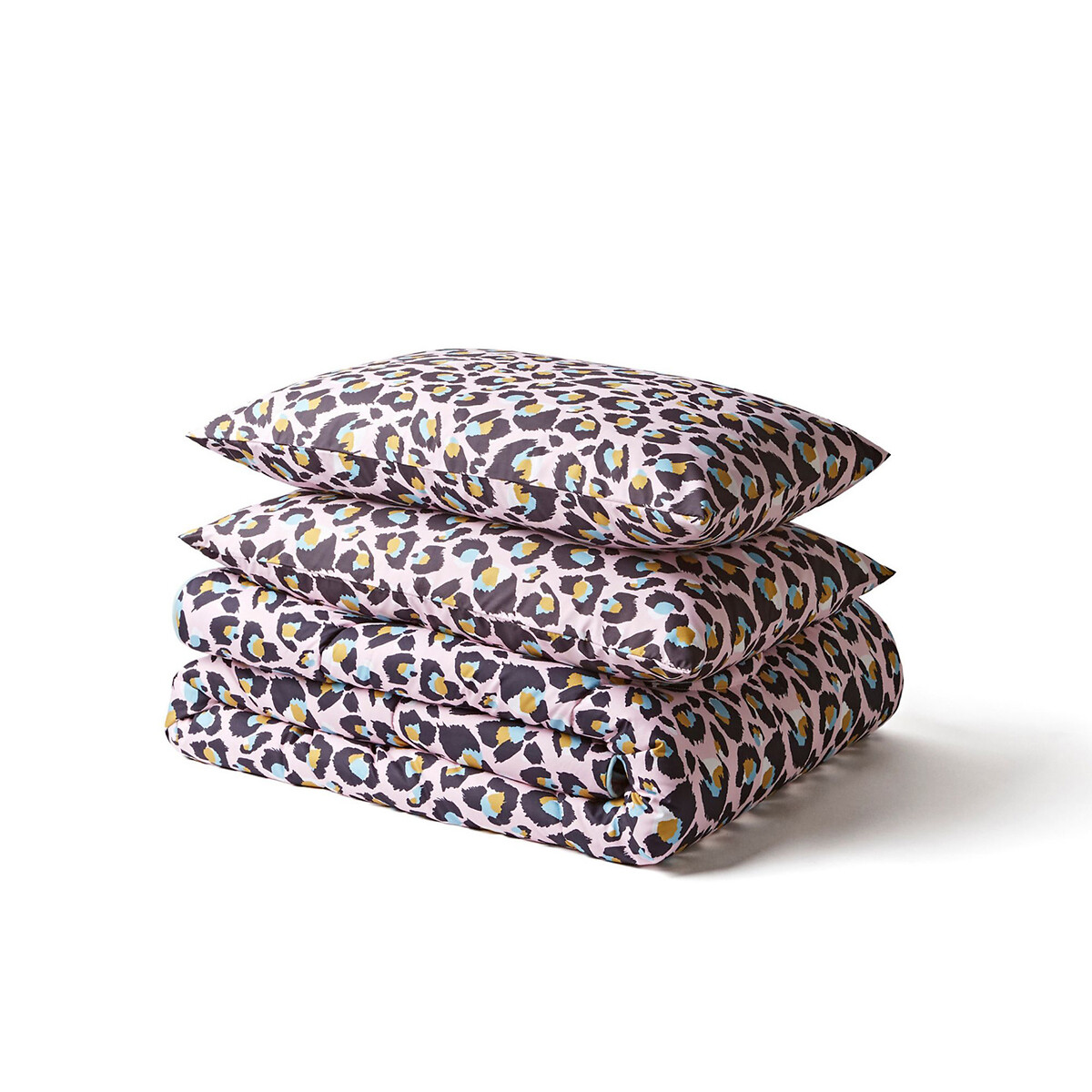 Eleanor Bowmer 10.5 Tog Leopard Coverless Duvet and Pillowcase Set multi-coloured, NIGHT LARK