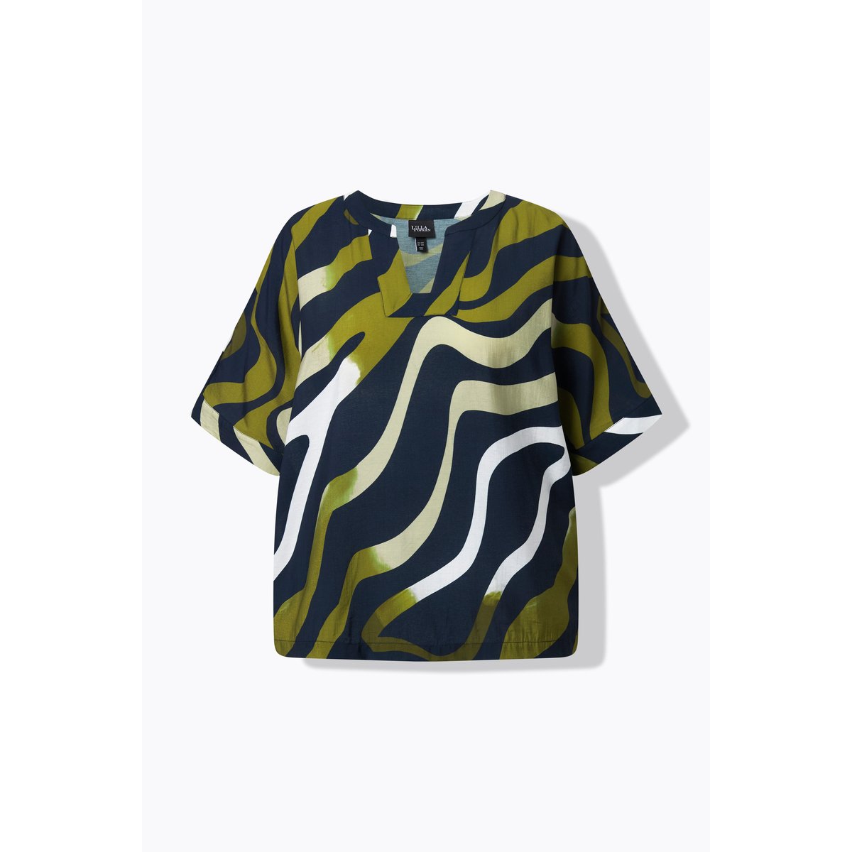 Blouse-tunique oversize, motif vagues marine, ULLA POPKEN