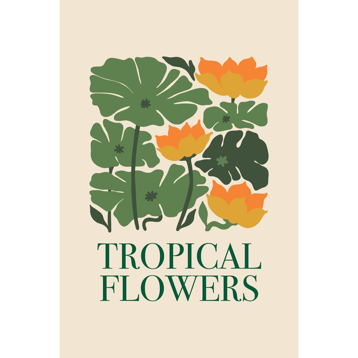 Tableau Mural Encadré Tropical Flowers ABSTRAIT tableaux encadrés, CEANOTHE