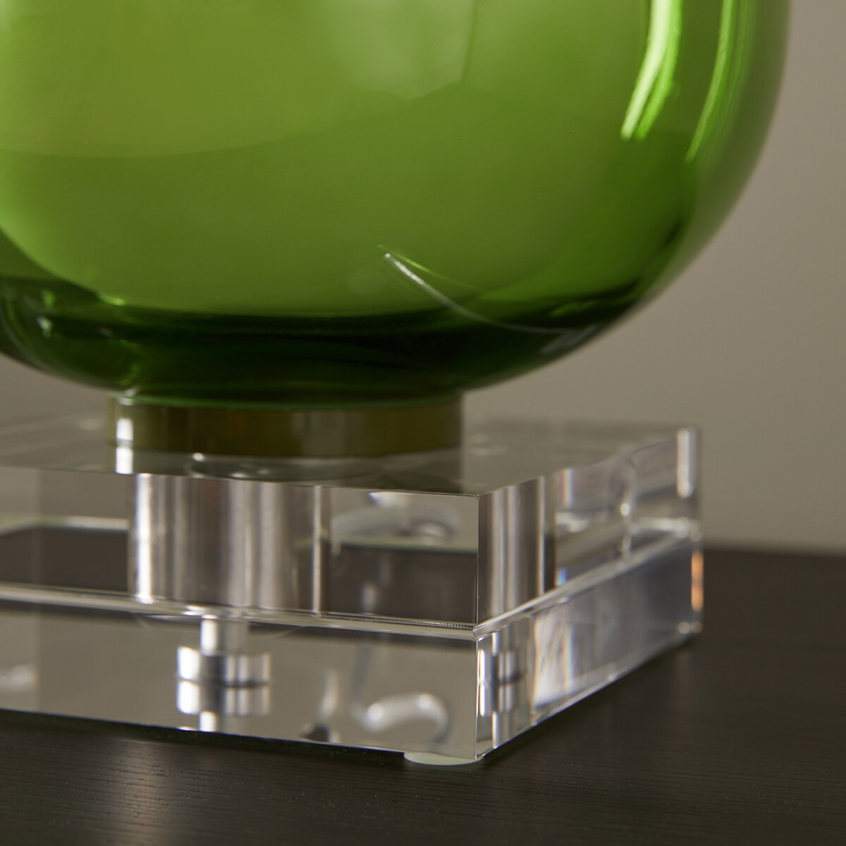 Lampe acrylique et verre coloré, Copala vert, AM.PM