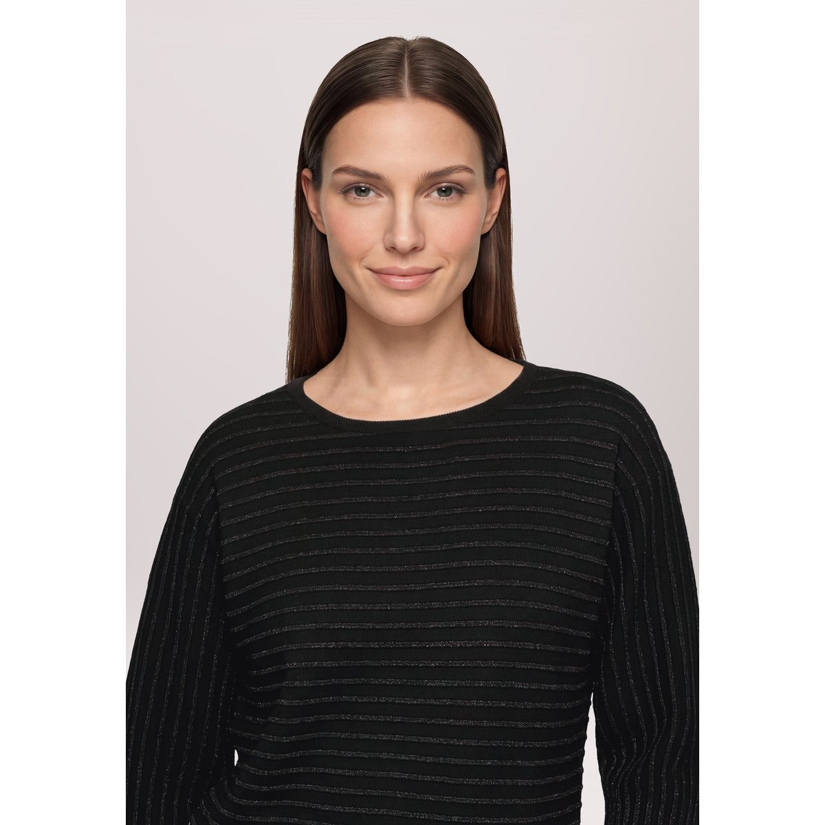 Pull-over en maille à fils de fil textile noir, BETTY BARCLAY