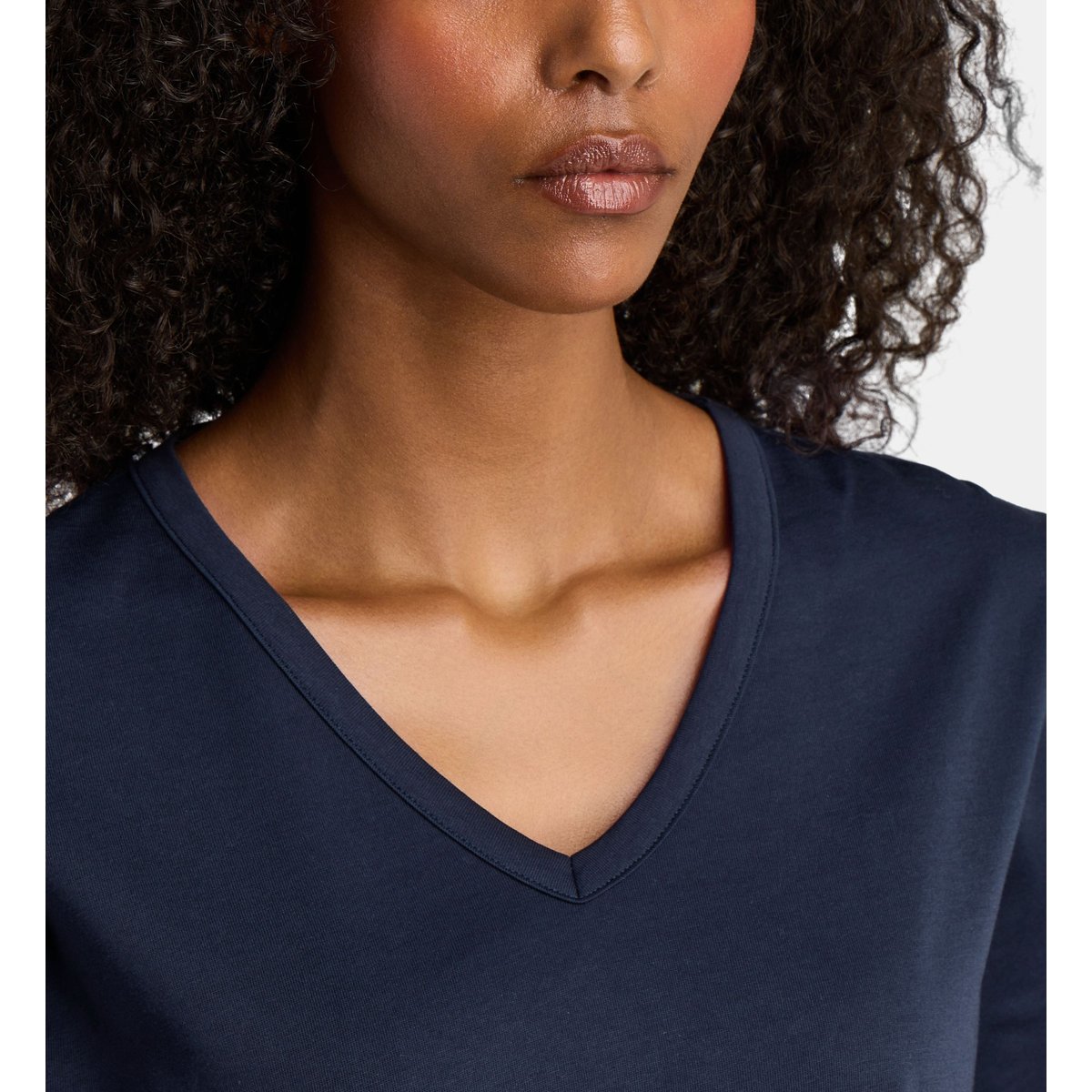 T-shirt droit less j coton bleu marine, JODHPUR