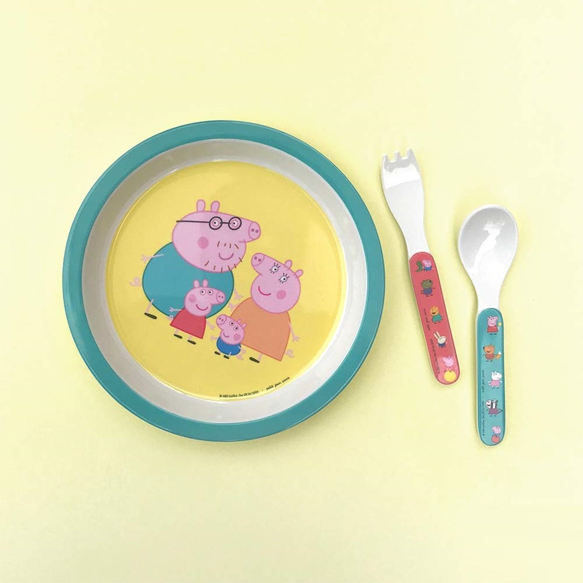 Coffret cadeau 5 pièces PEPPA PIG jaune, vert, bleu, orange., PETIT JOUR