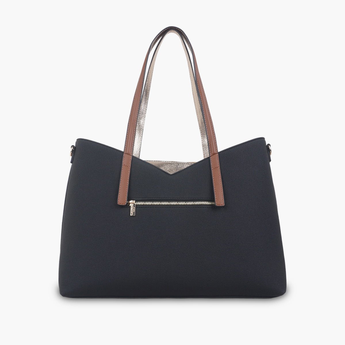 Grand sac shopper Tamelia noir,doré, LOLLIPOPS
