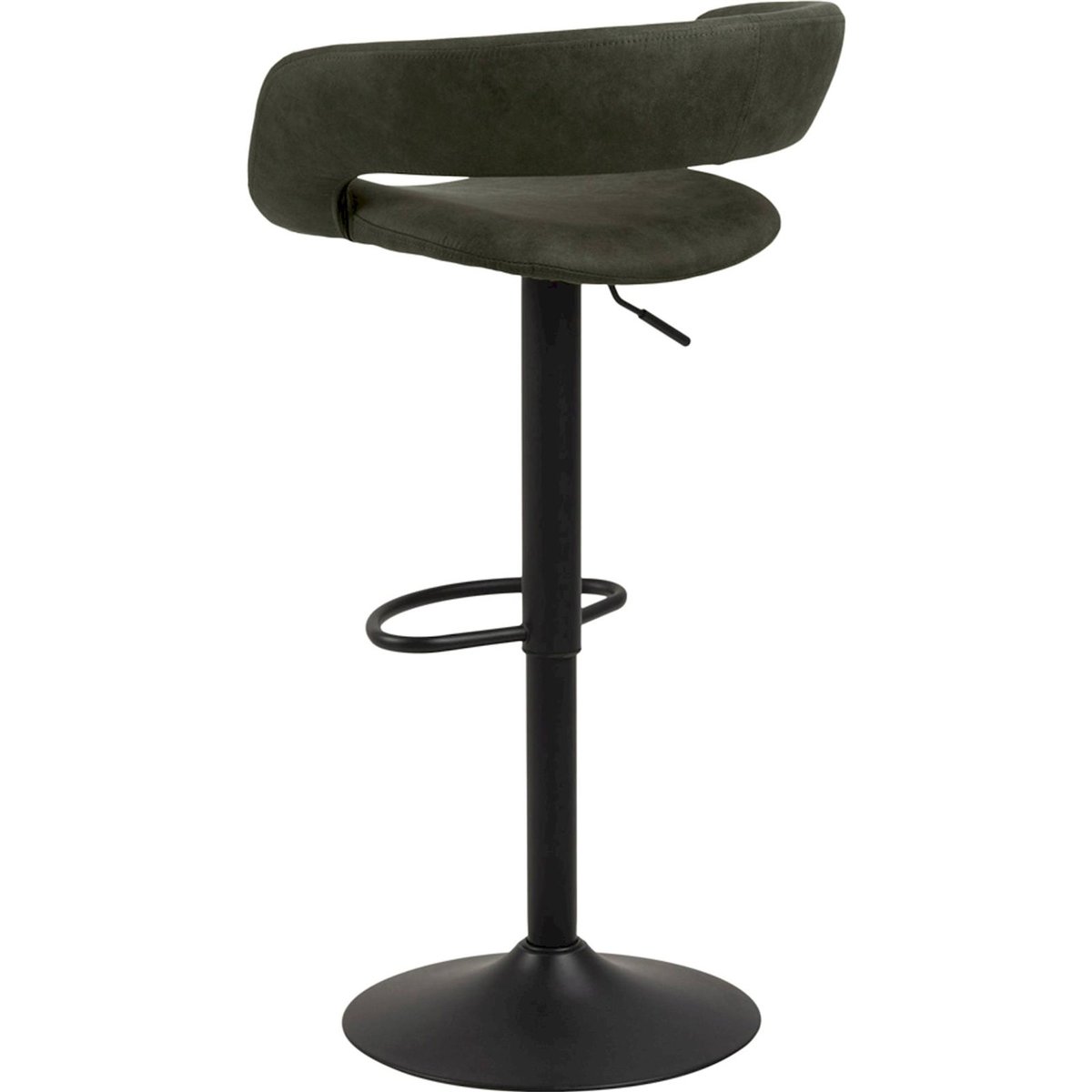 Tabouret de bar réglable collection HANNAH noir et blanc, RECOLLECTION