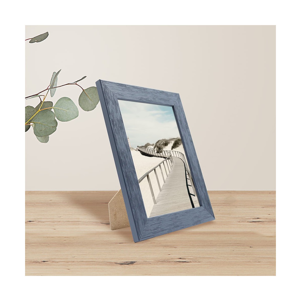 Cadre Photo En Bois Reconstitué Fsc KARMA bleu, CEANOTHE