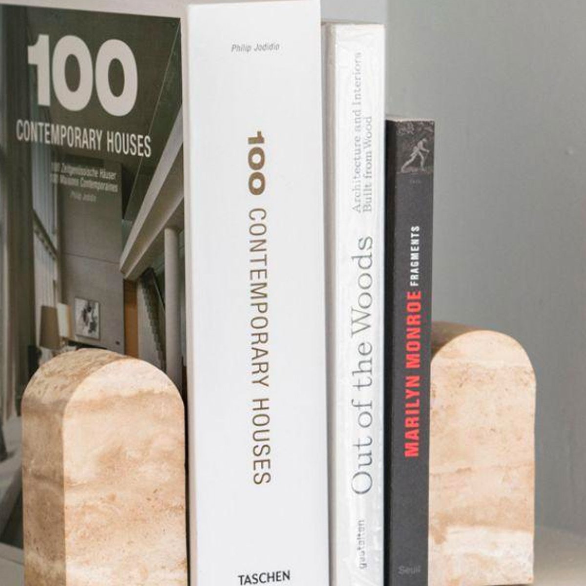 Serre-livres en travertin 7x5x14cm beige, WADIGA