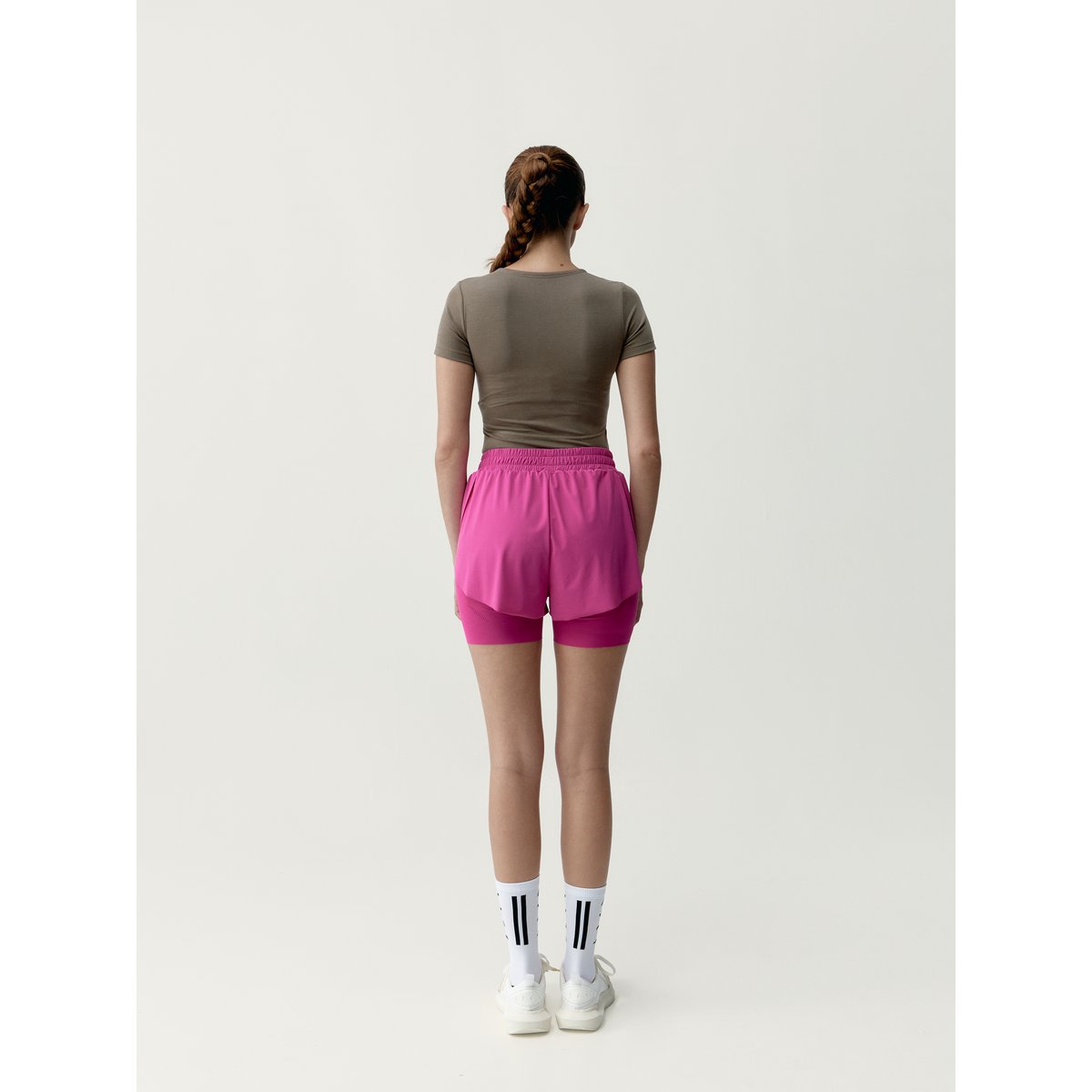 T-shirt de sport femme Aldina Manches courtes taupe foncé, BORN