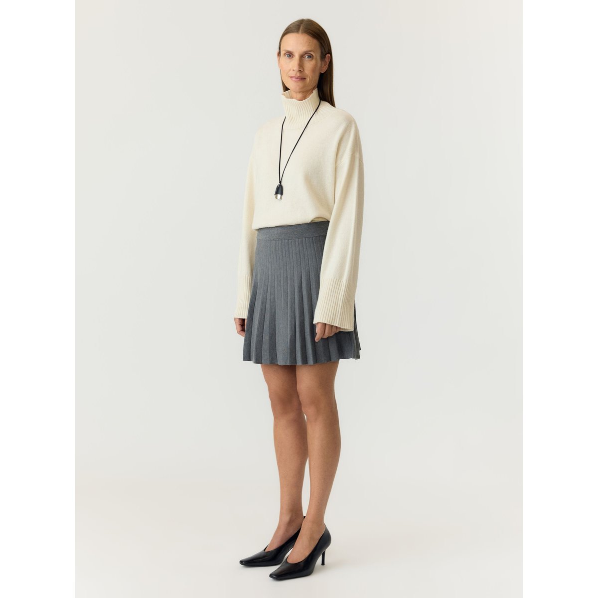 Jupe gris - medium grey melange1, YAS