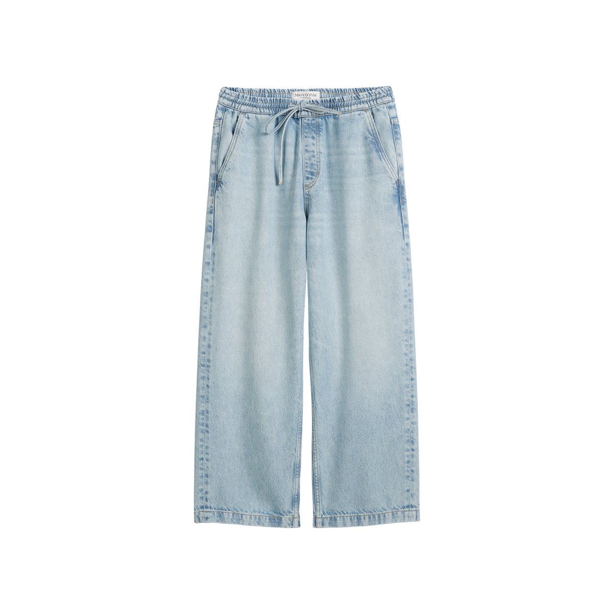 Pantalon fluide wide en mélange TENCEL™ Lyocell bleu clair, MARC O'POLO