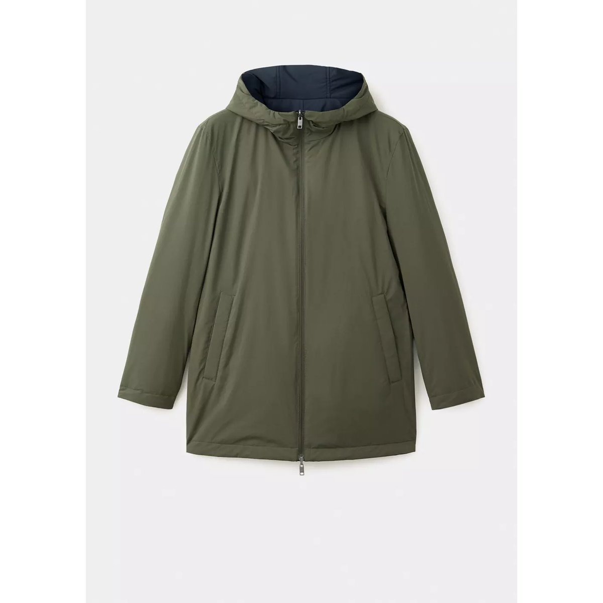 Parka résistante à l’eau réversible bleu nuit, MANGO MAN