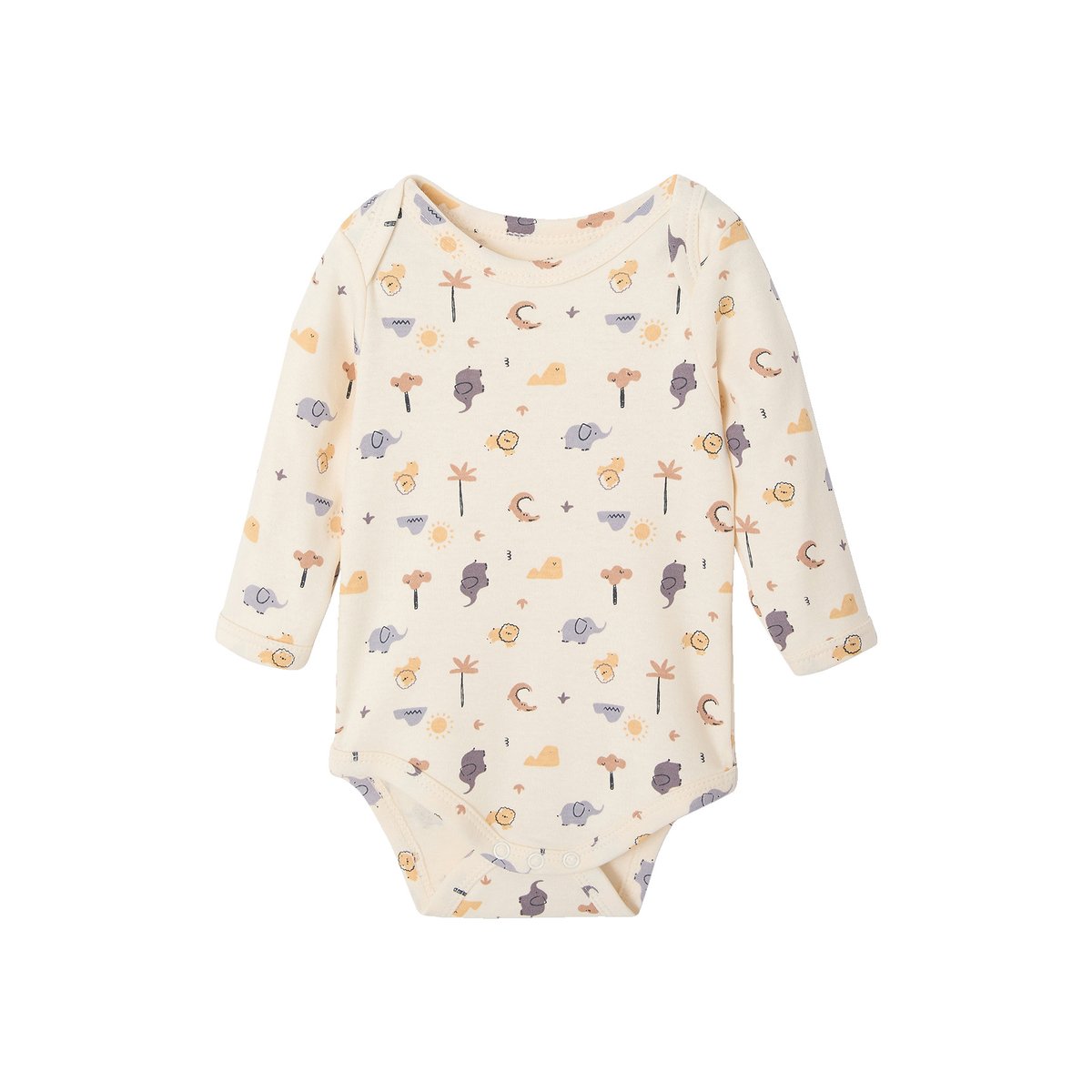 Lot de 5 bodies manches longues cappuccino, VERTBAUDET