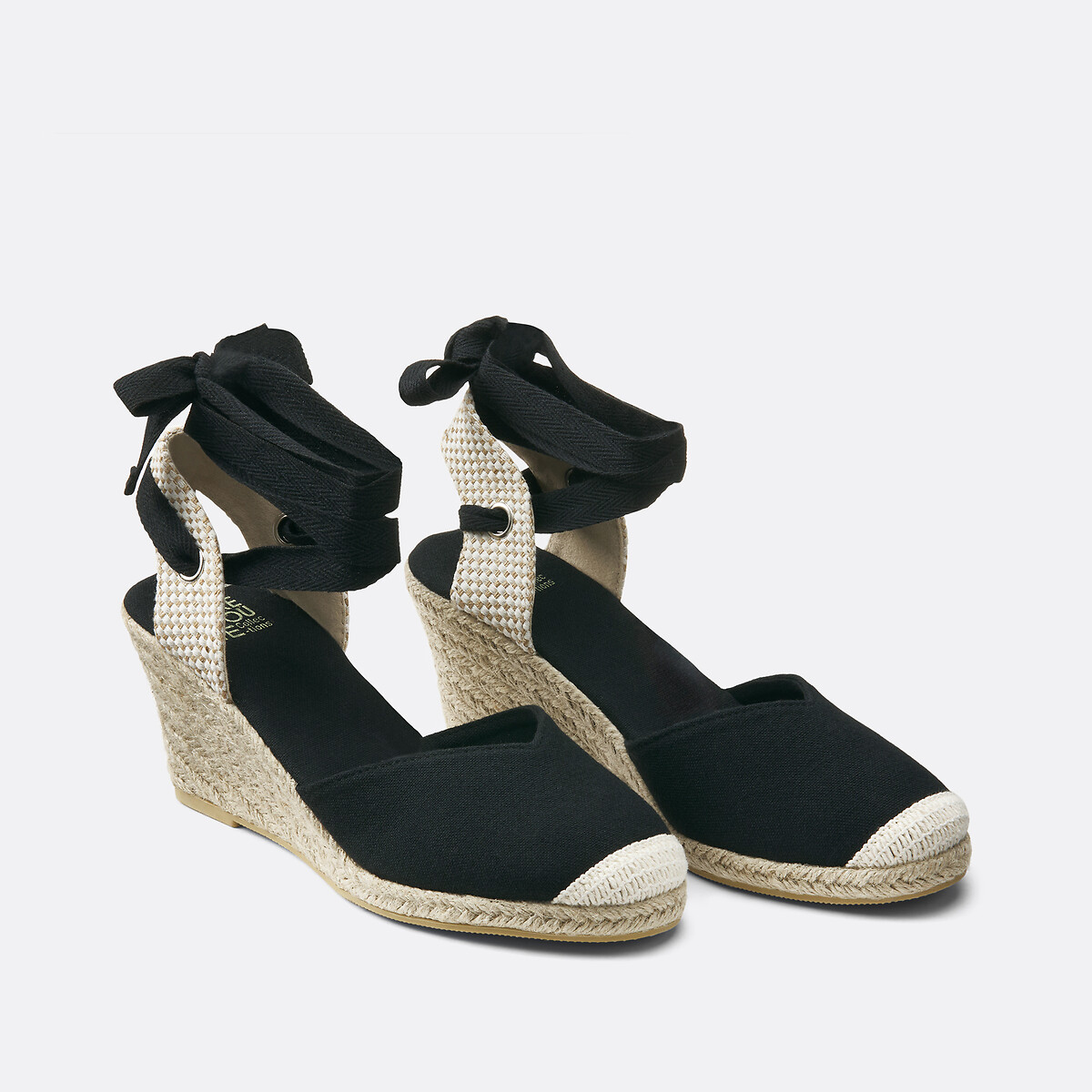 Espadrilles à talons compensés noir, LA REDOUTE COLLECTIONS