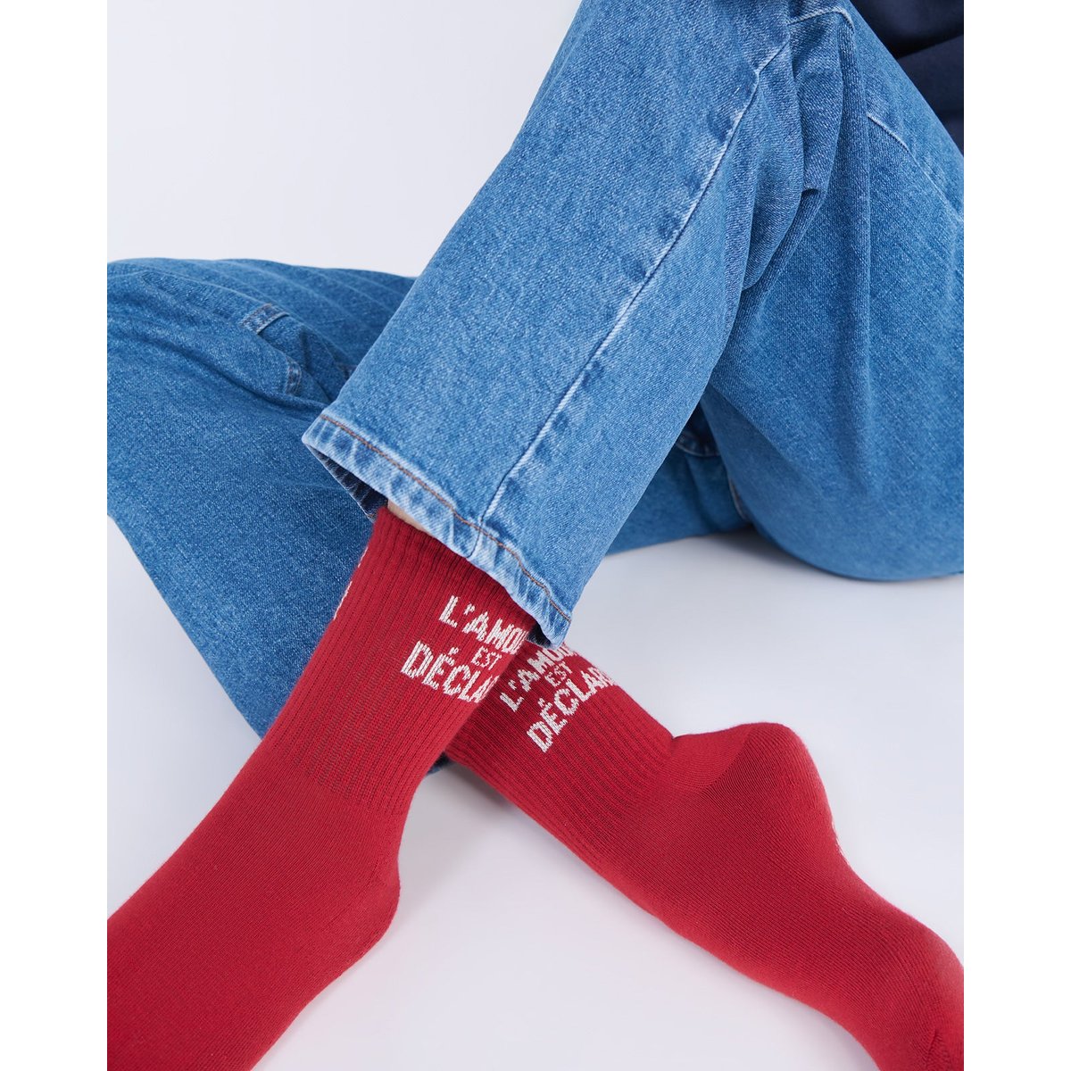 Chaussettes L'amour est déclaré rouge, EMOI EMOI