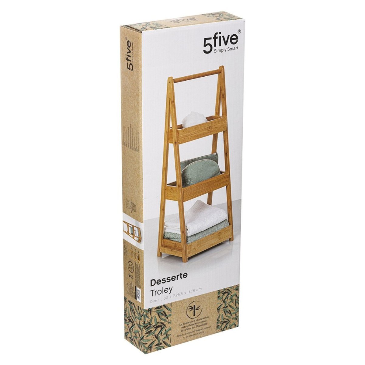Etagère 3 niveaux Green Harmony bambou beige, ATMOSPHERA