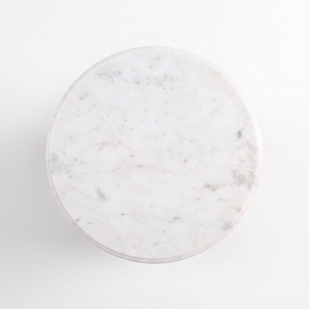 Table d'appoint en marbre et bois de manguier - LÉANA blanc, MAISON PAVANE