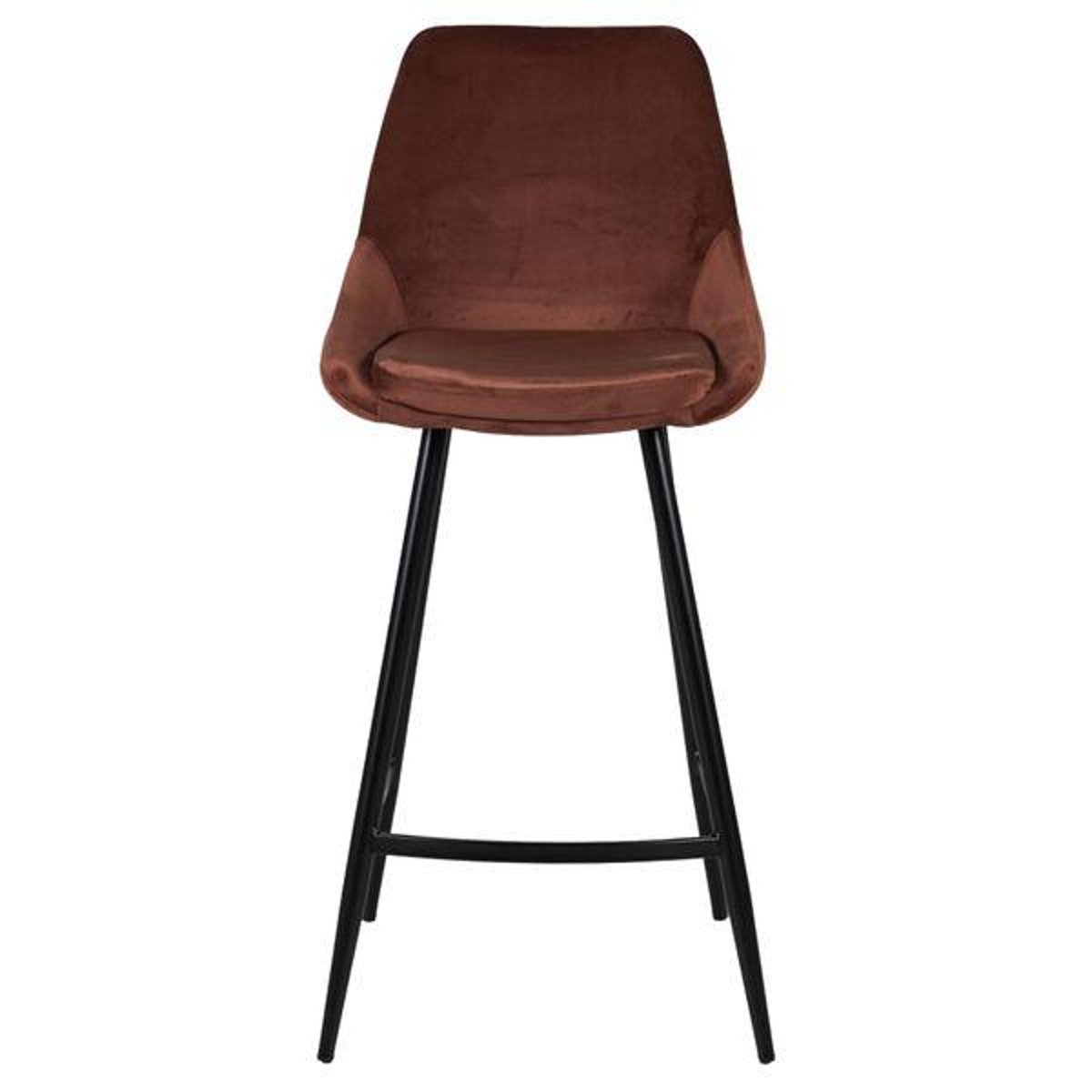 Chaise snack tissu effet daim chocolat, ZAGO