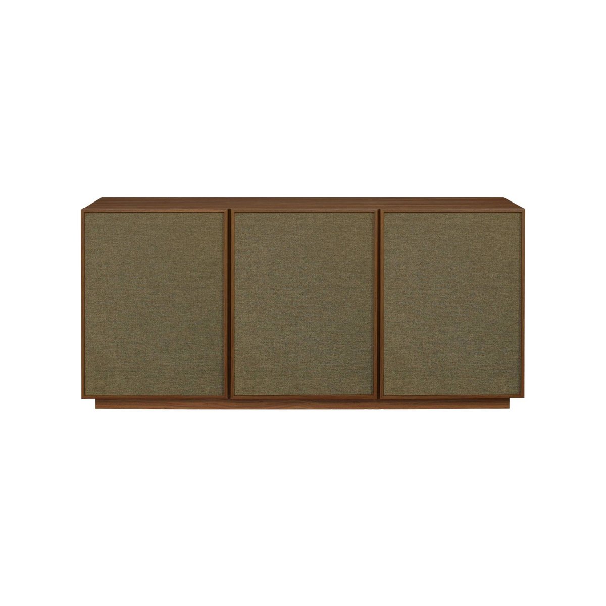 Buffet décor bois et tissu 3 portes 160cm KUBA naturel, SWEEEK