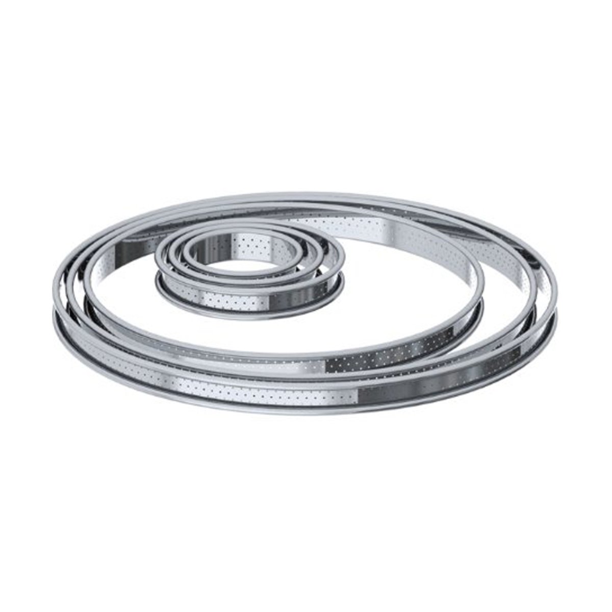 Cercle à tarte perforé ø 22 cm blanc, DE BUYER