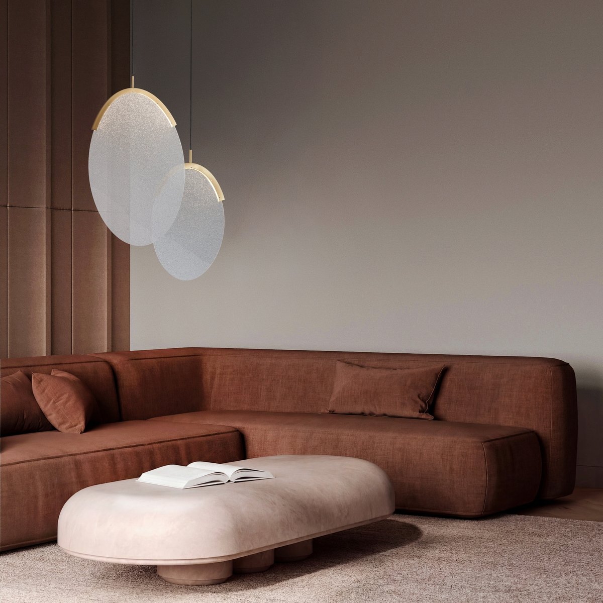 Suspension en métal design, OASIS doré, MANTRA