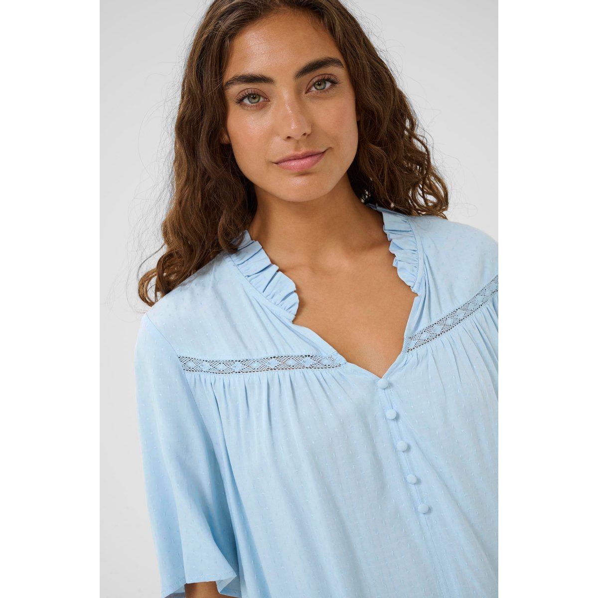Chemise à manche courte bleu cashmere blue, CULTURE