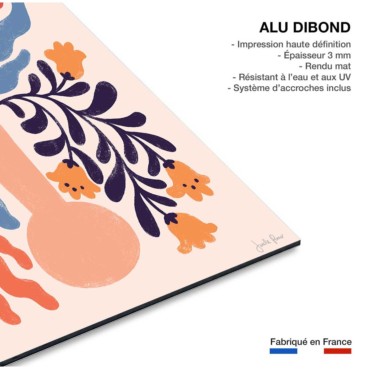 Tableau jolie fleurs tableau alu dibond, HEXOA