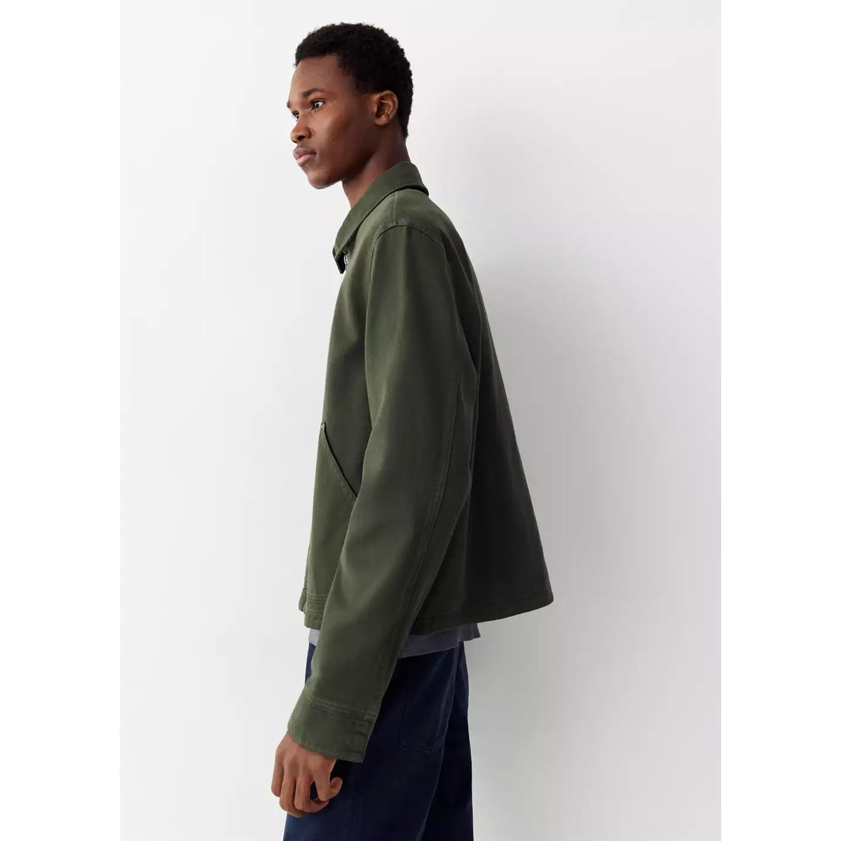 Veste jean poches kaki, MANGO TEEN