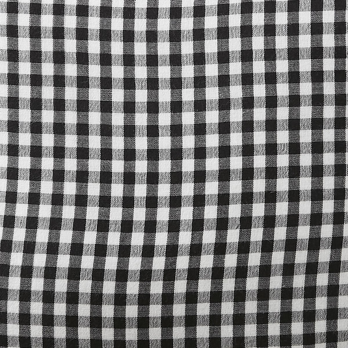 Coussin avec passepoil 45x45 cm Gaze de Coton Quadri truffe noir, EDEN