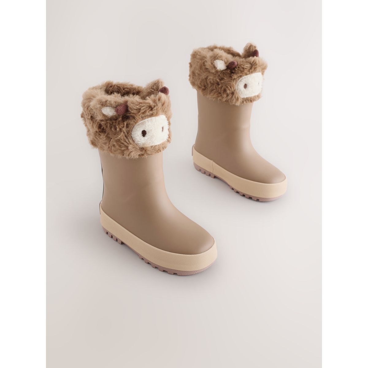 Bottes en caoutchouc fourrées vache brune hamish, NEXT