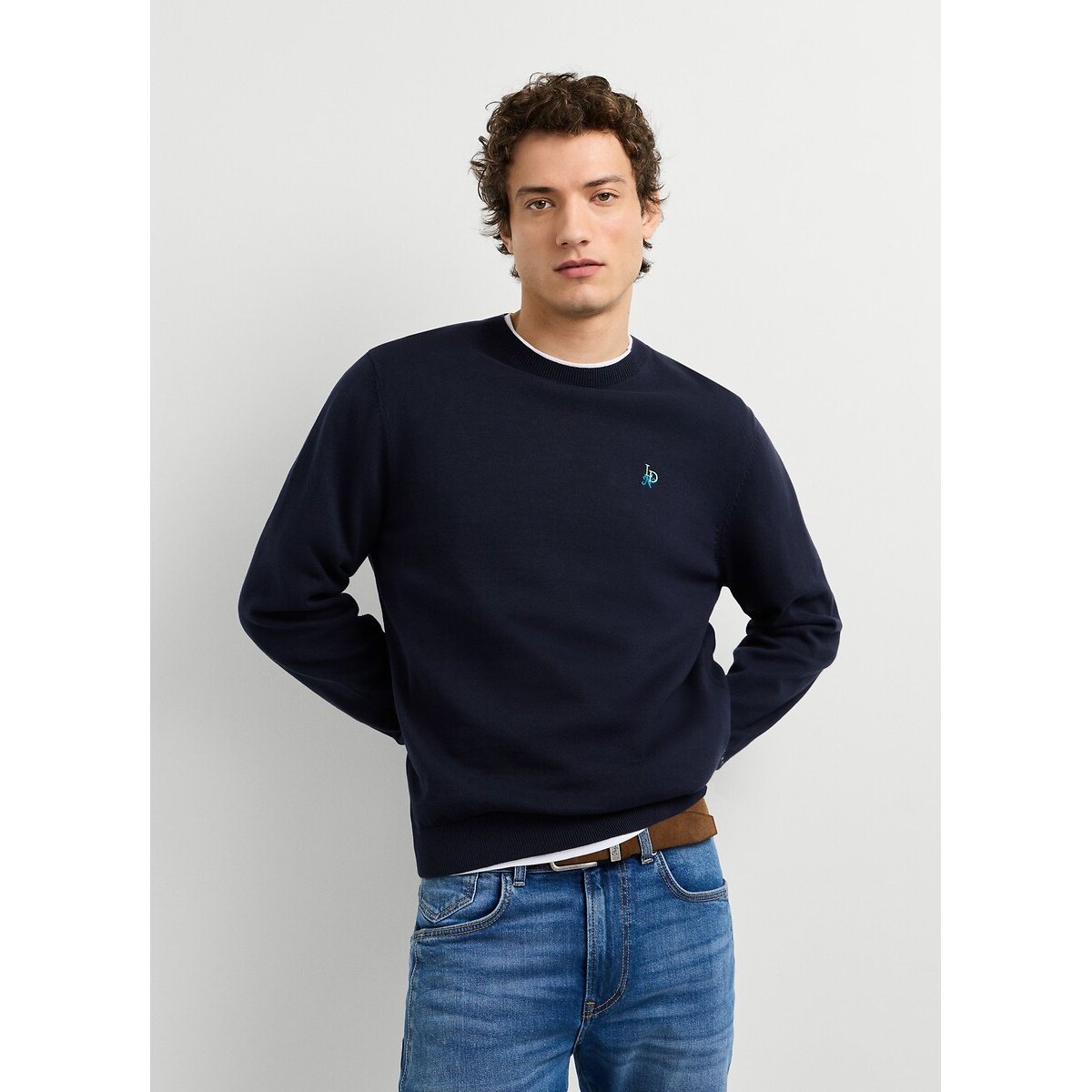 Pull col rond, DANIELS bleu profond, PEPE JEANS