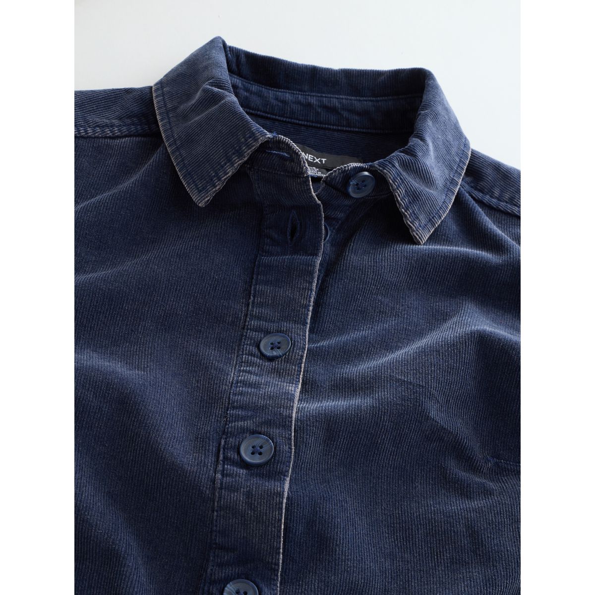 Robe courte en velours côtelé bleu indigo délavé, NEXT