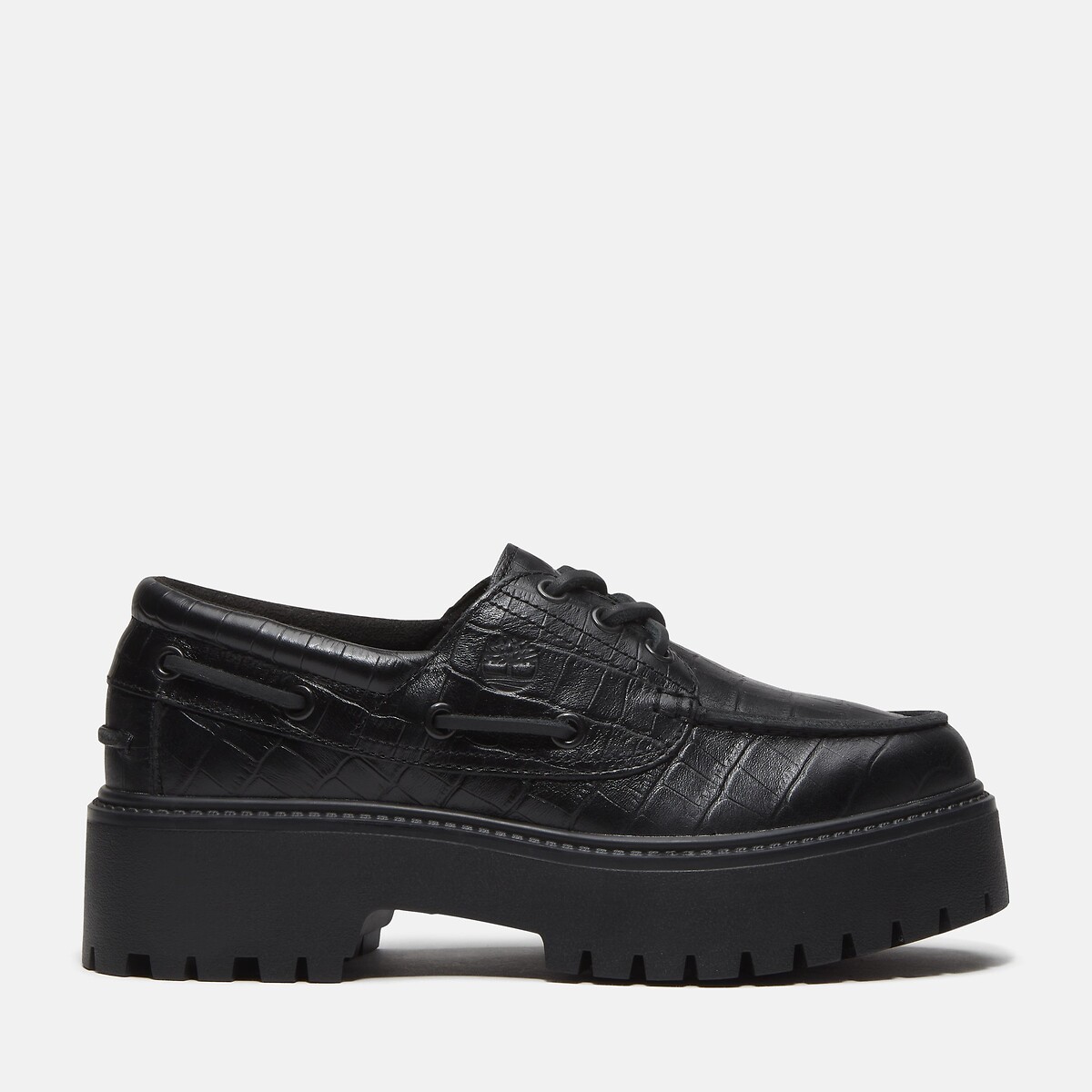 Derbies compensées, en cuir, STONE STREET BOAT SHOE noir, TIMBERLAND