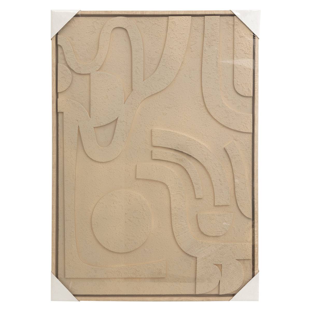 Décoration murale 3D motifs graphiques AZRA beige moyen, ATMOSPHERA