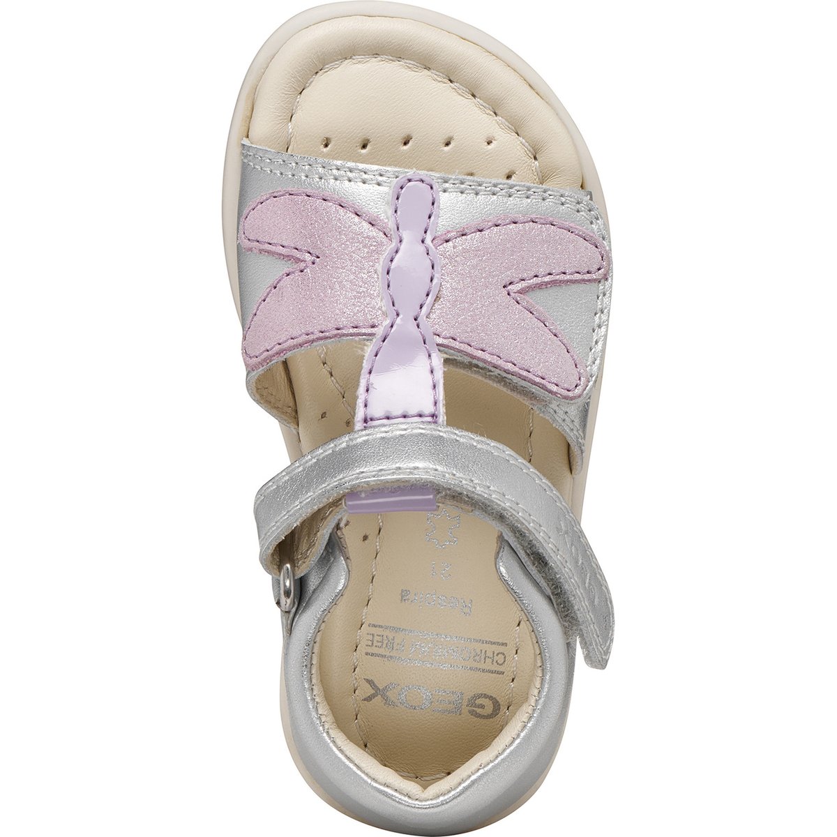 Sandales B VERRED argent/lilas, GEOX