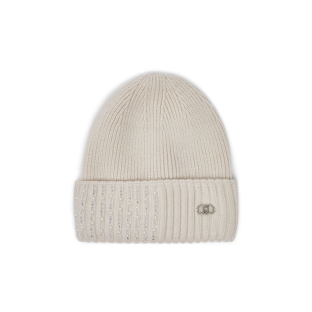 Chapeau en maille avec ornements beurre, LIU JO
