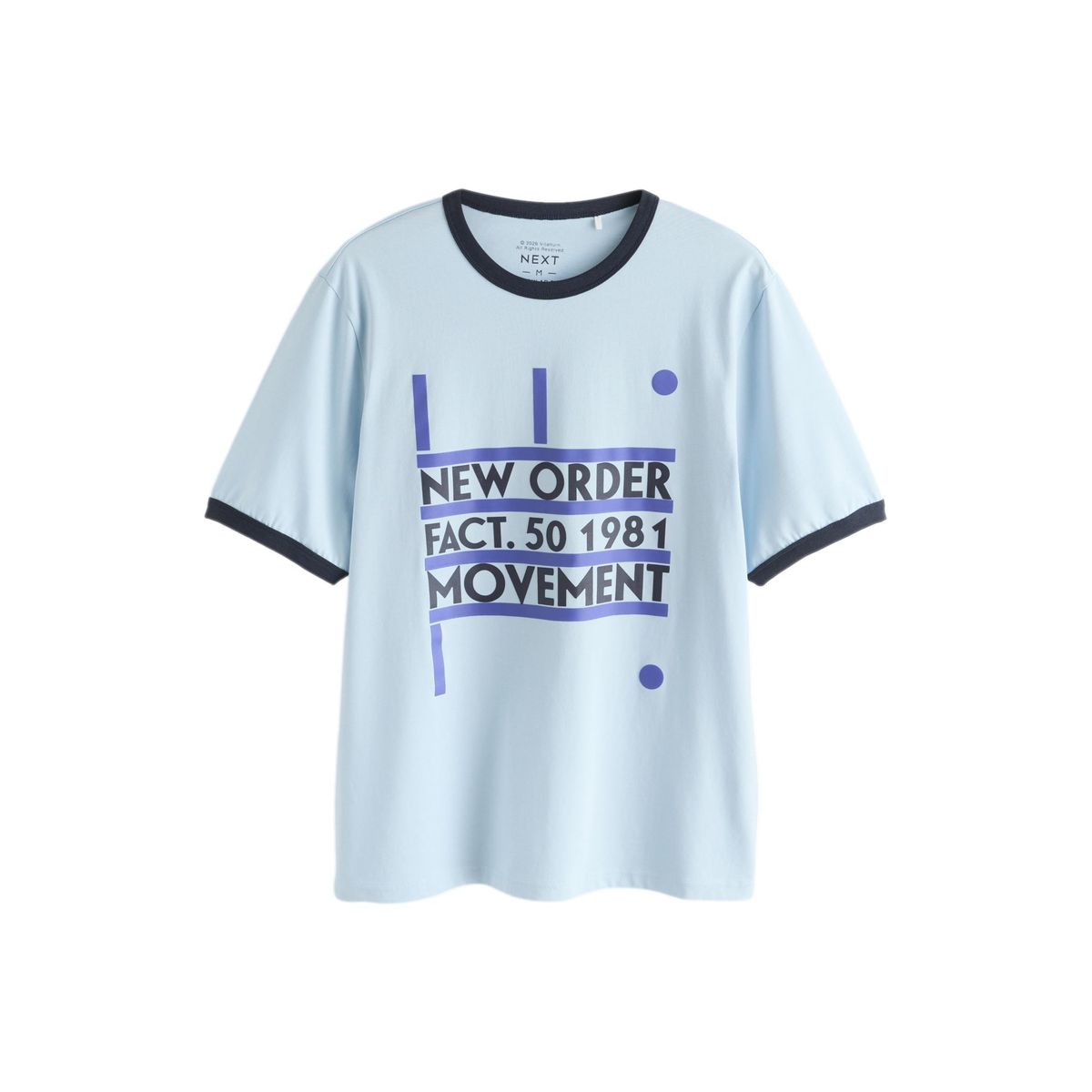 T-shirt à bord contrastant new order blanc/bleu marine, NEXT