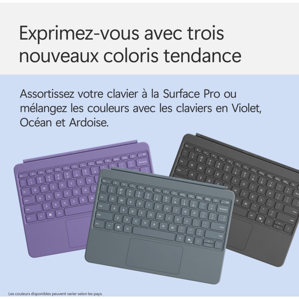 Clavier Surface Pro 12'' Océan couleur unique, MICROSOFT