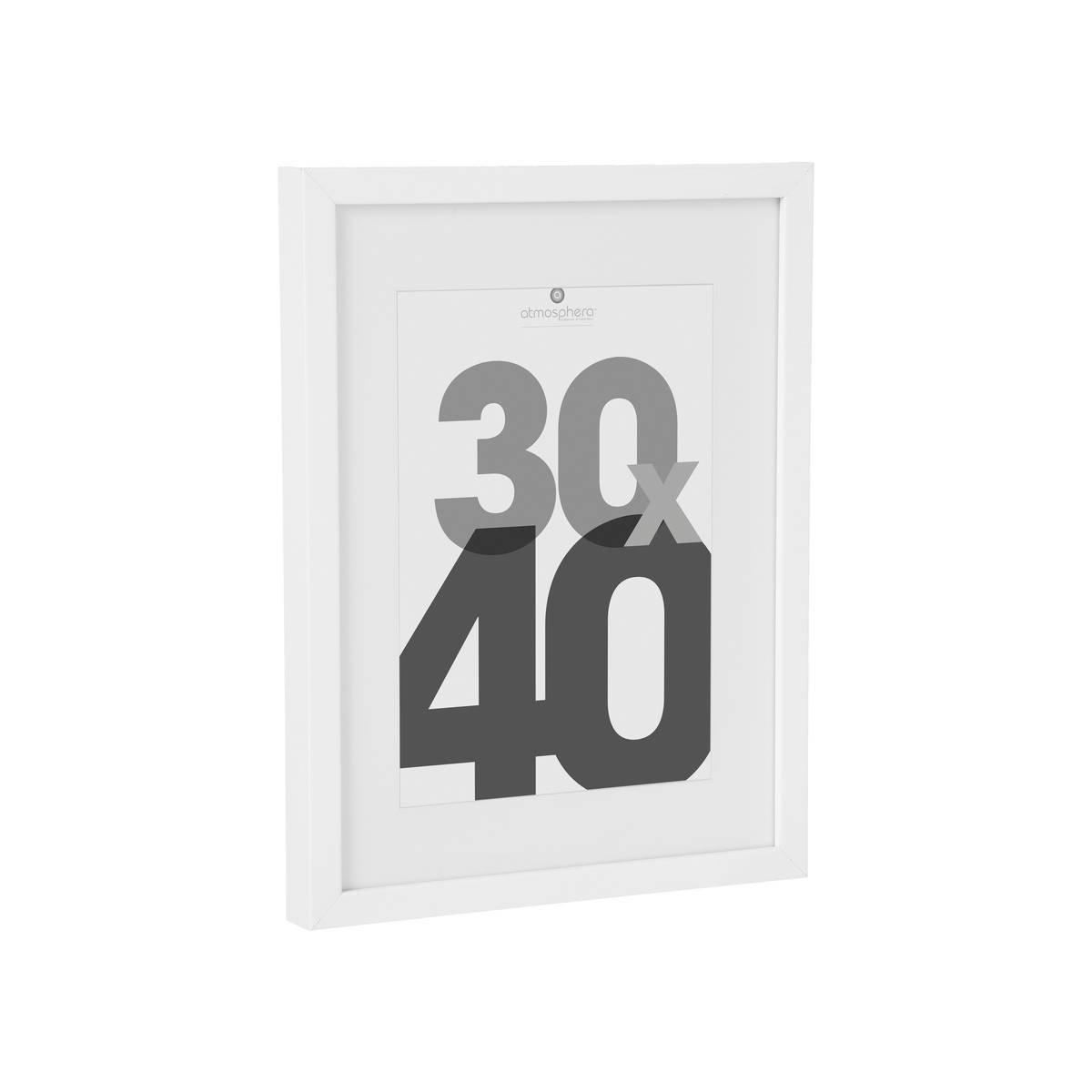 Cadre photo 30x40cm avec passe-partout EVA blanc, ATMOSPHERA