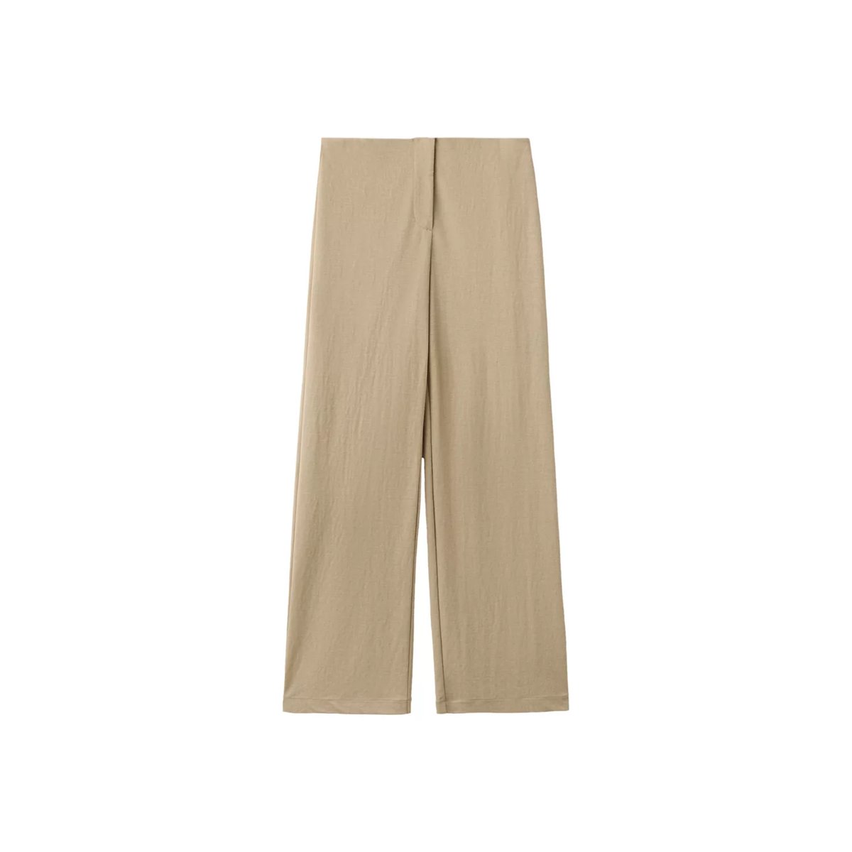 Pantalon droit taille normale marron moyen, MANGO