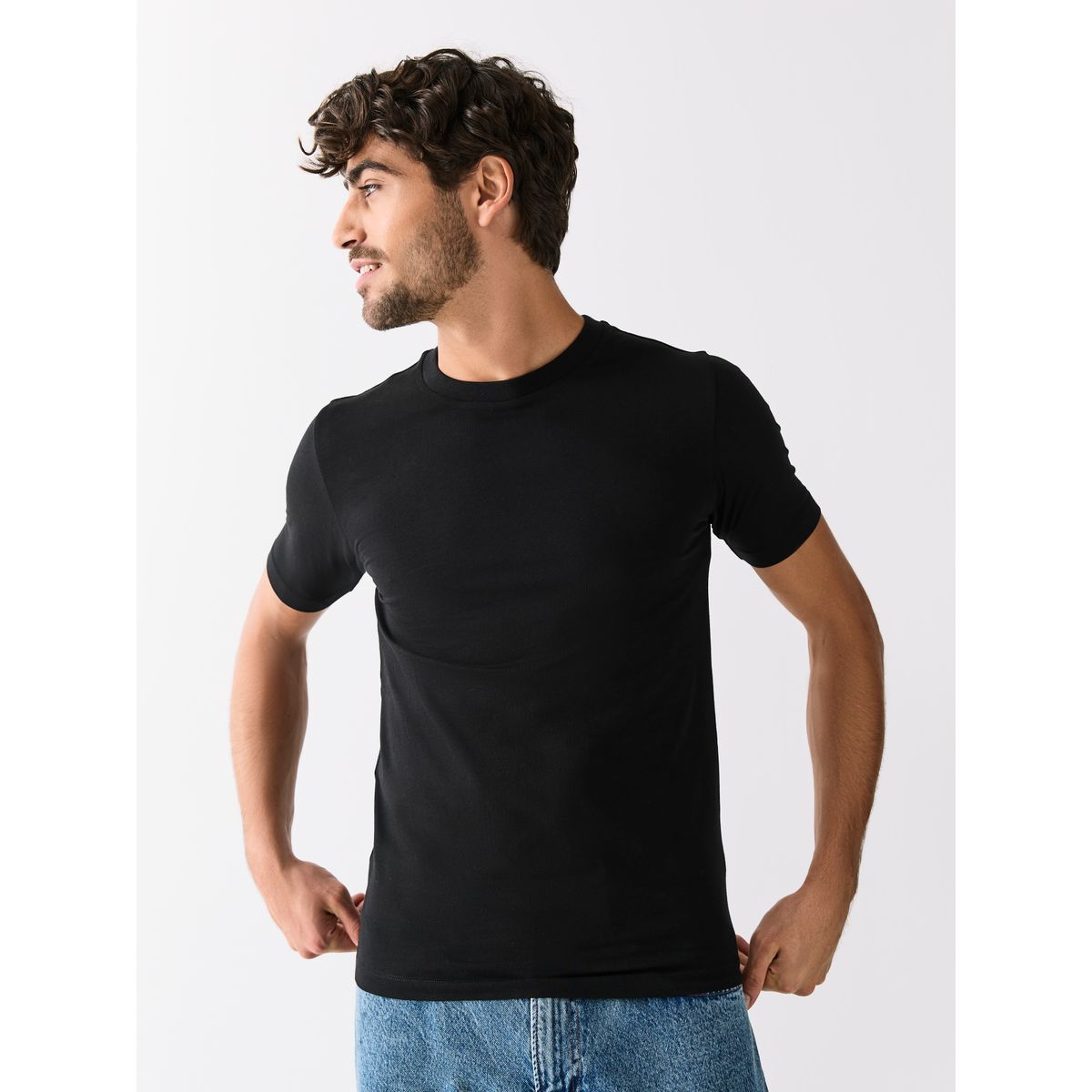 T-shirt en coton essential, lot de 6 noir/blanc/marine/gris, NEXT