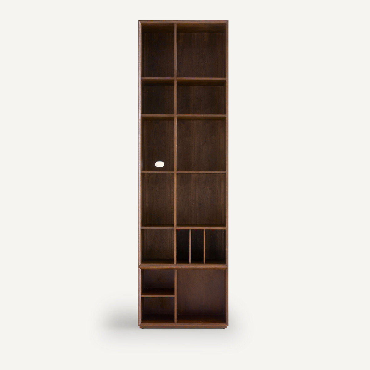 Caisson bas ouvert, plaqué noyer, pour bibliothèque modulable MIKUBE noyer, AM.PM