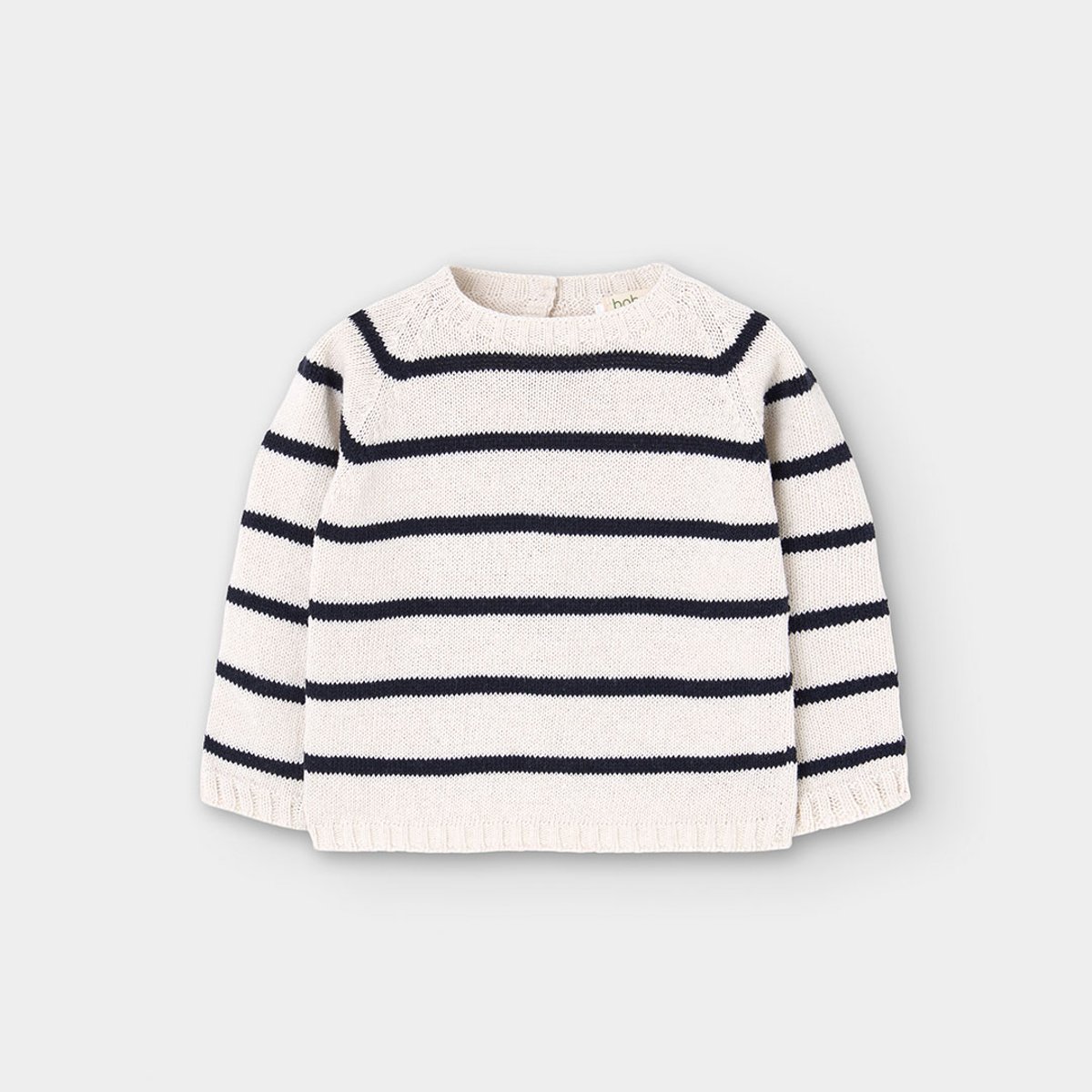 Pull à rayures pour bébé blanc, BOBOLI