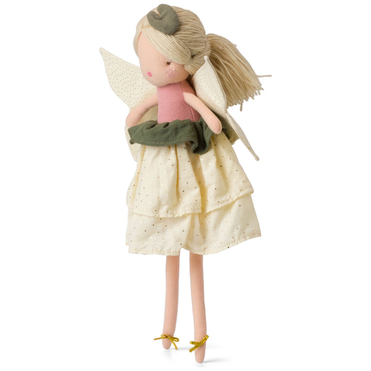 Peluche crème, vert olive, rose poudré, doré, BT CHAPS