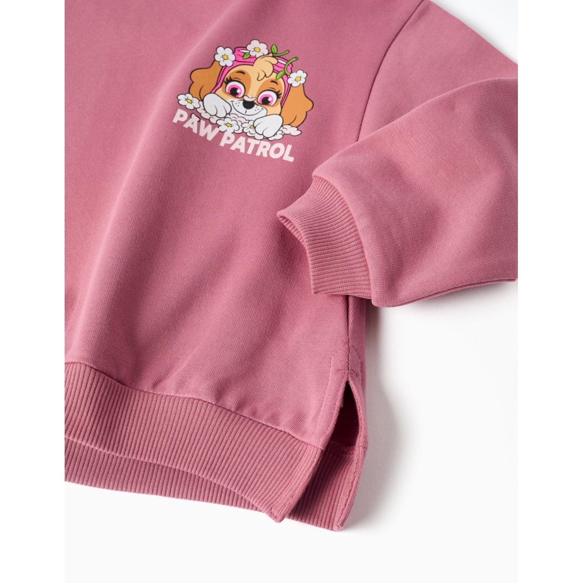 Sweat en coton peigné à imprimé Stella rose foncé, ZIPPY