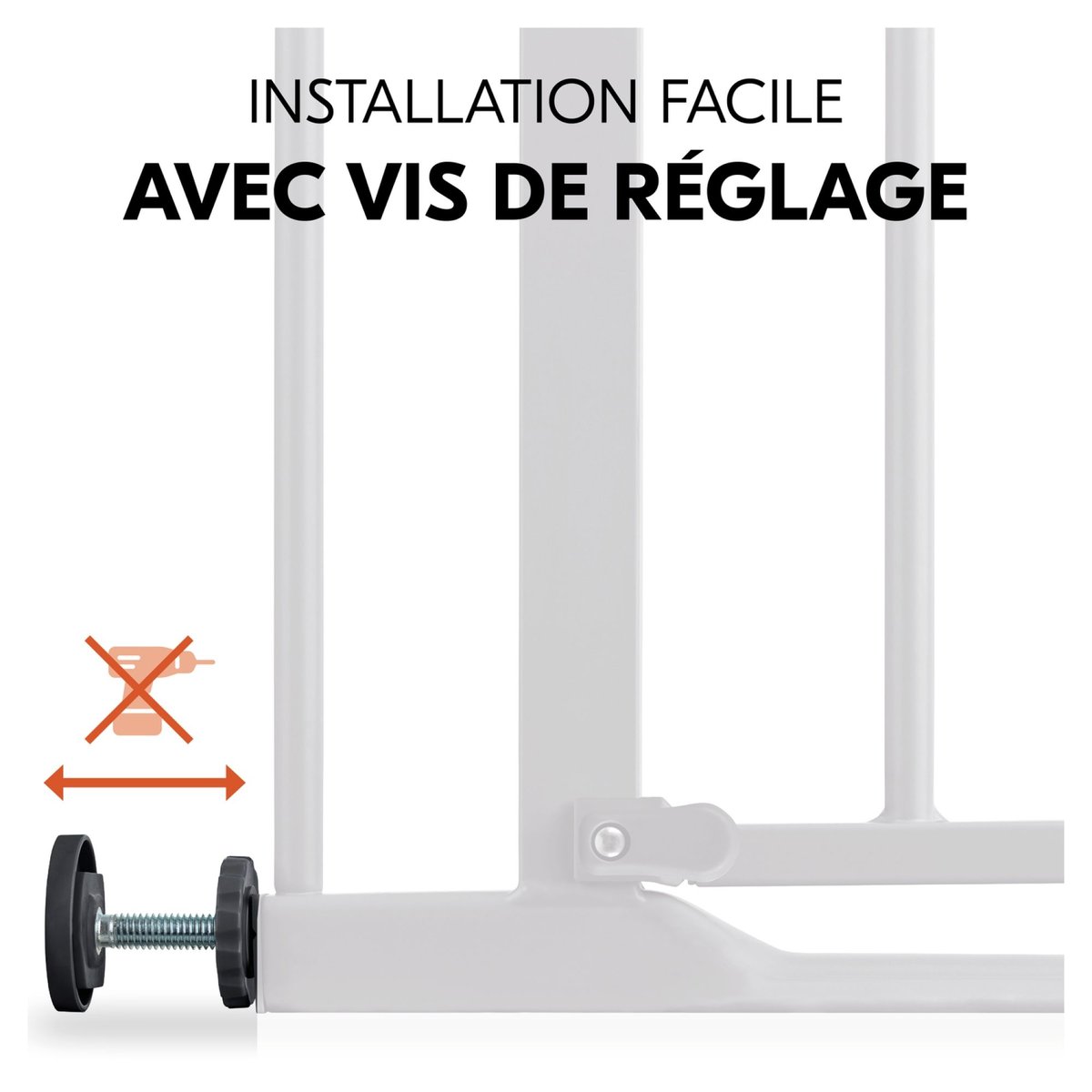 Barrière d'escalier Clear Step 2 gris foncé, HAUCK