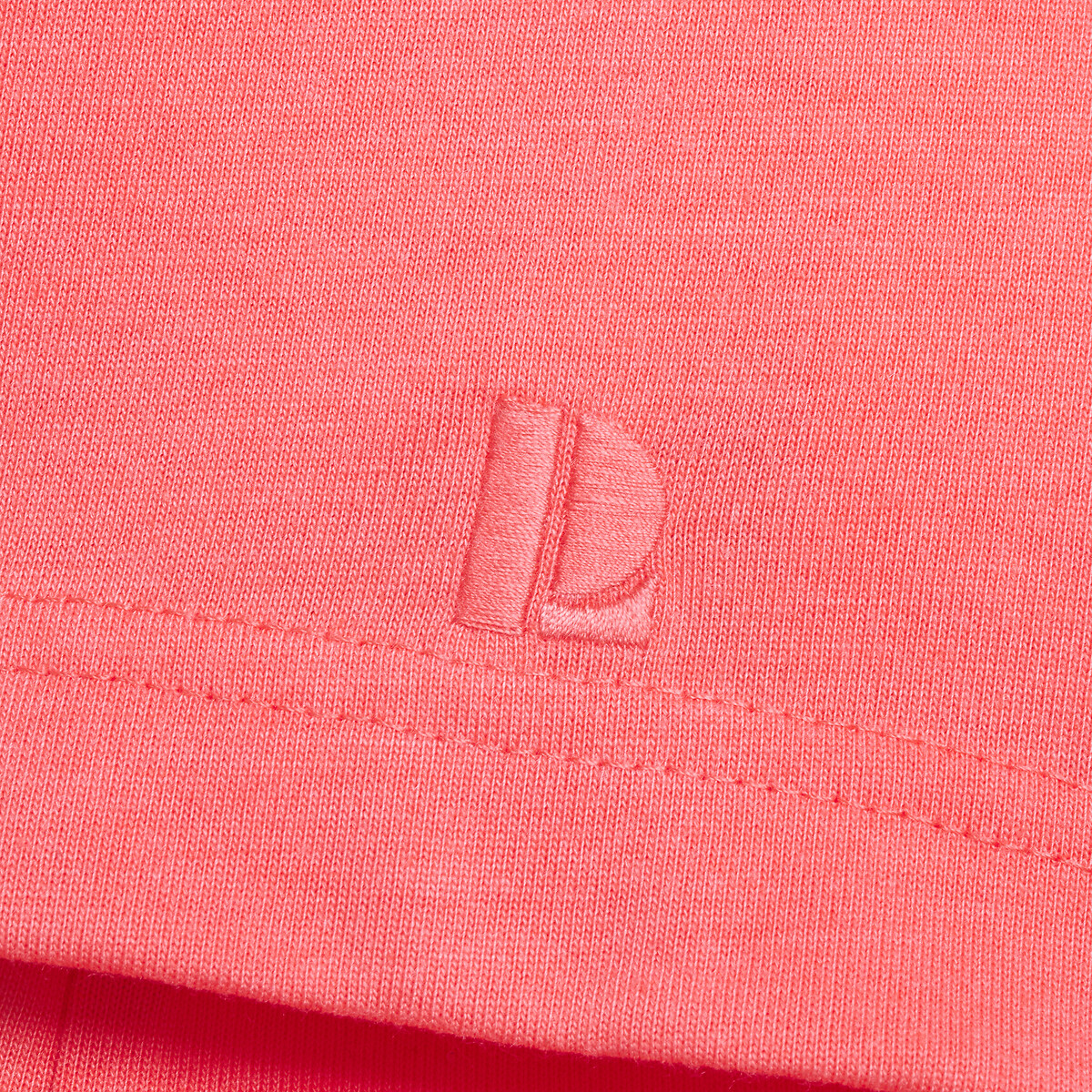 Camiseta elástica, cuello redondo, manga corta, de punto grueso rosa , LA REDOUTE COLLECTIONS