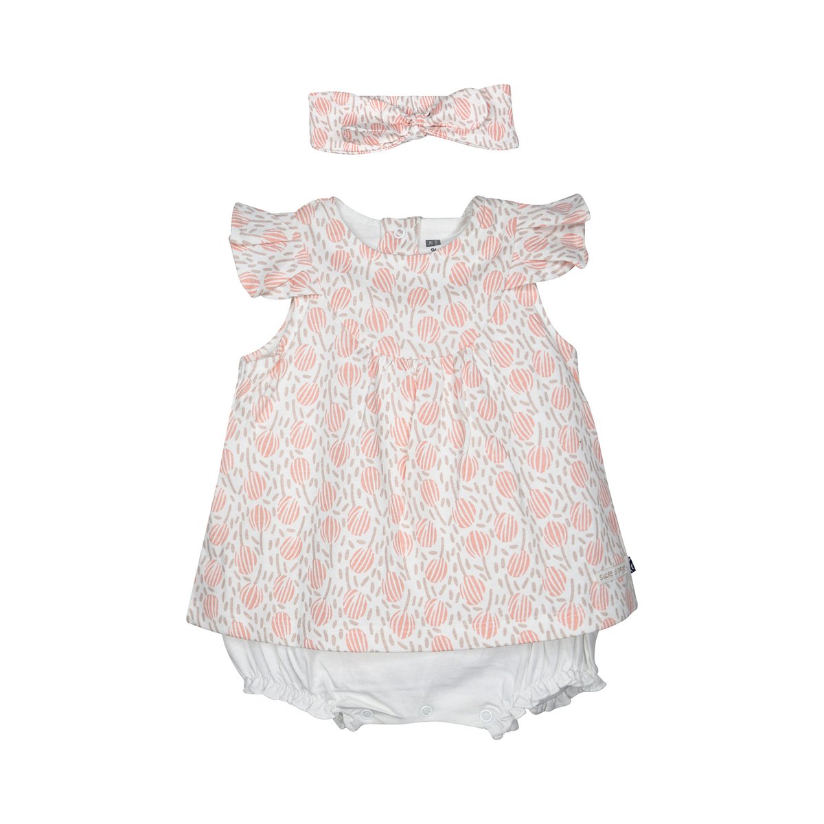 Combirobe bandeau lauralyne naissance blanc, SUCRE D'ORGE
