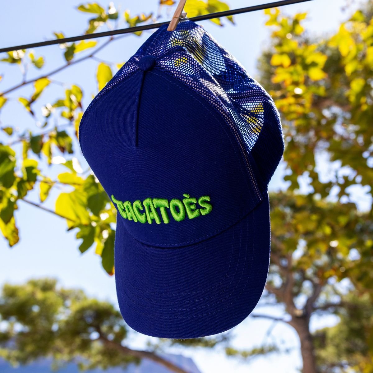 Casquette CAPOEIRA BRASILIA bleu roi / vert fluo, CACATOES