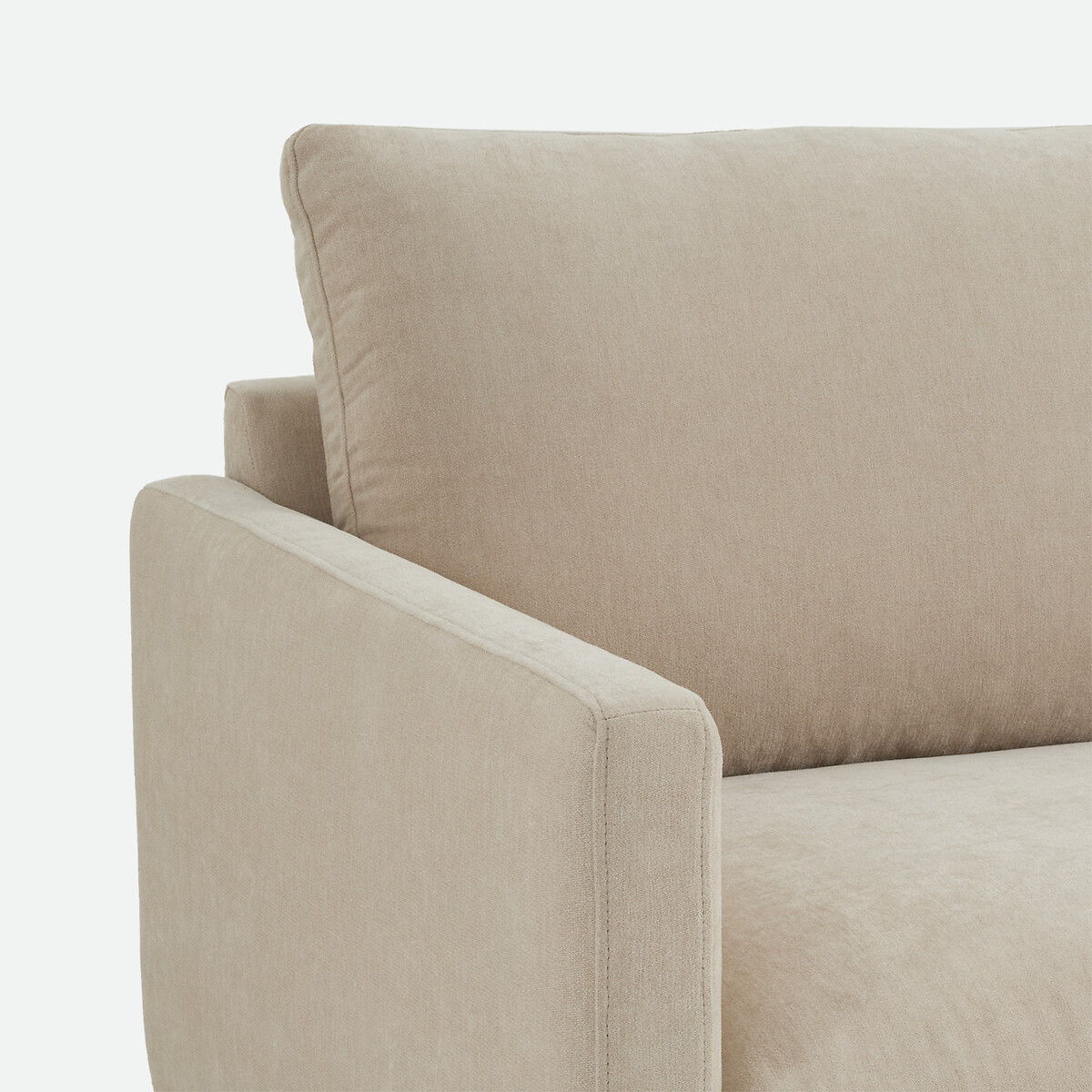 Canapé droit 2, 3 ou 4 places, en polyester chiné, LADY beige, LA REDOUTE INTERIEURS