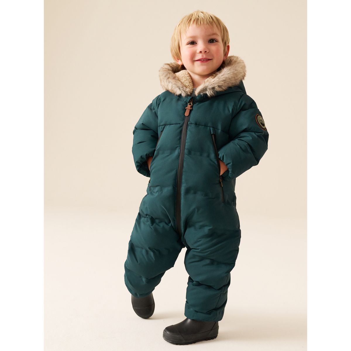 Combinaison de ski rembourrée imperméable vert, NEXT